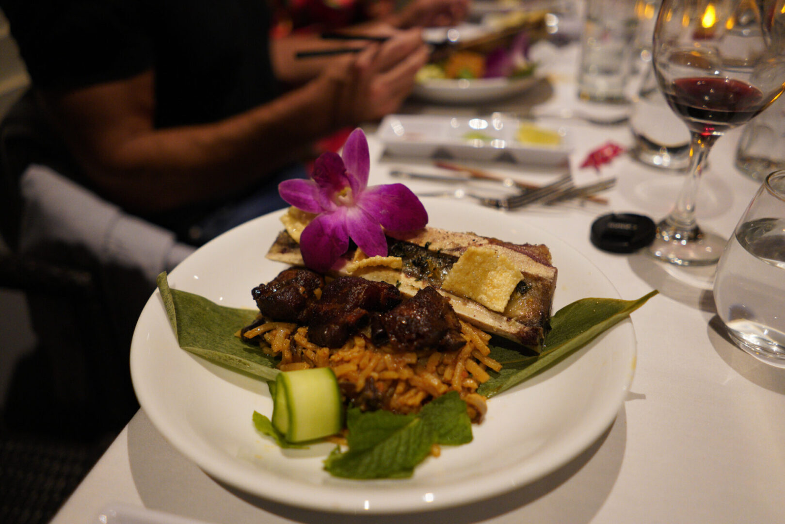 A plate of food on top of a table.